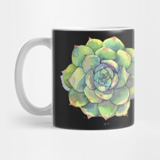 Watercolor green Succulent Mug